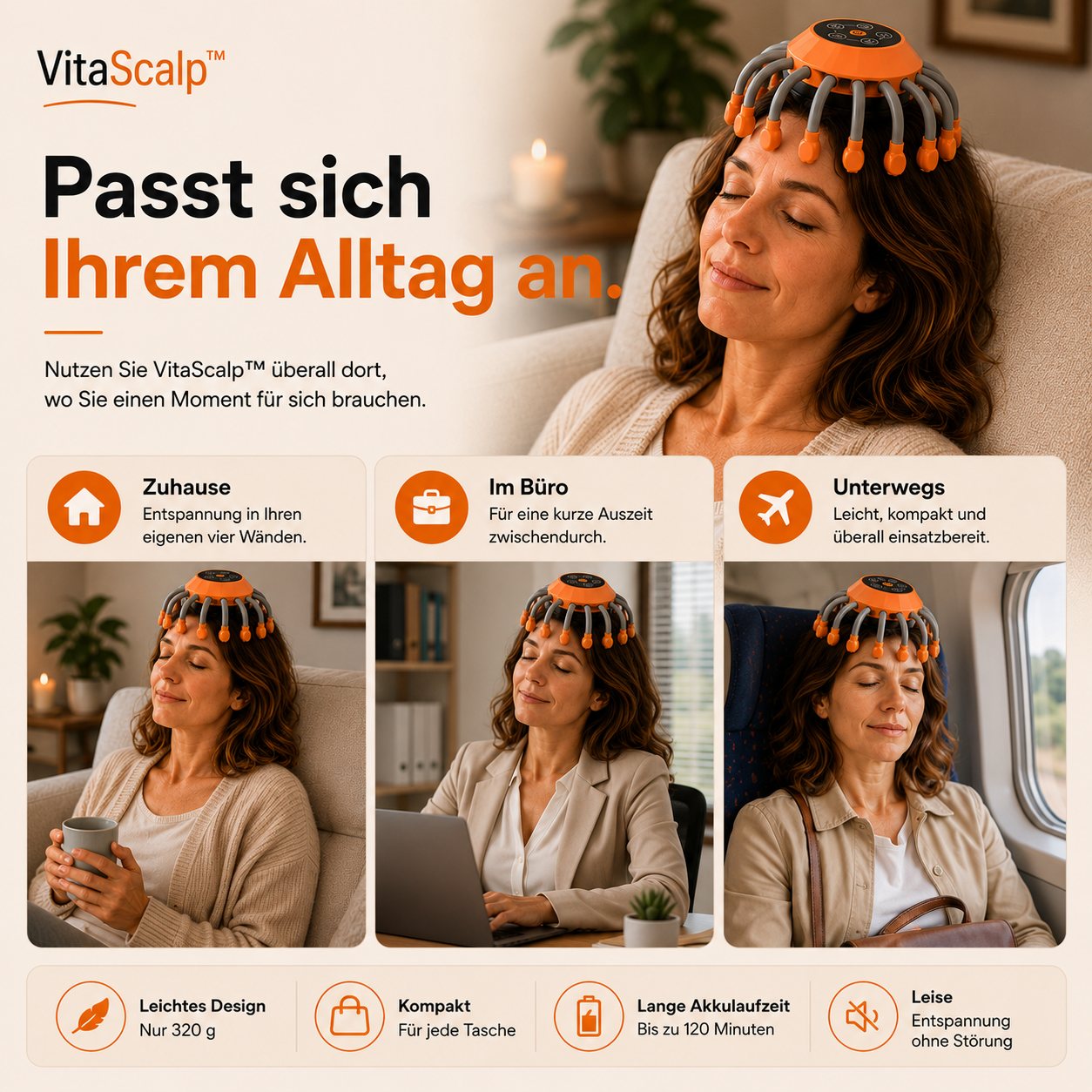 VitaScalp™ - Elektrische Kopfhautmassage